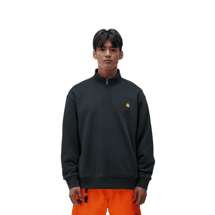 Carhartt WIP Half Zip American Script Sweatshirt Mizar