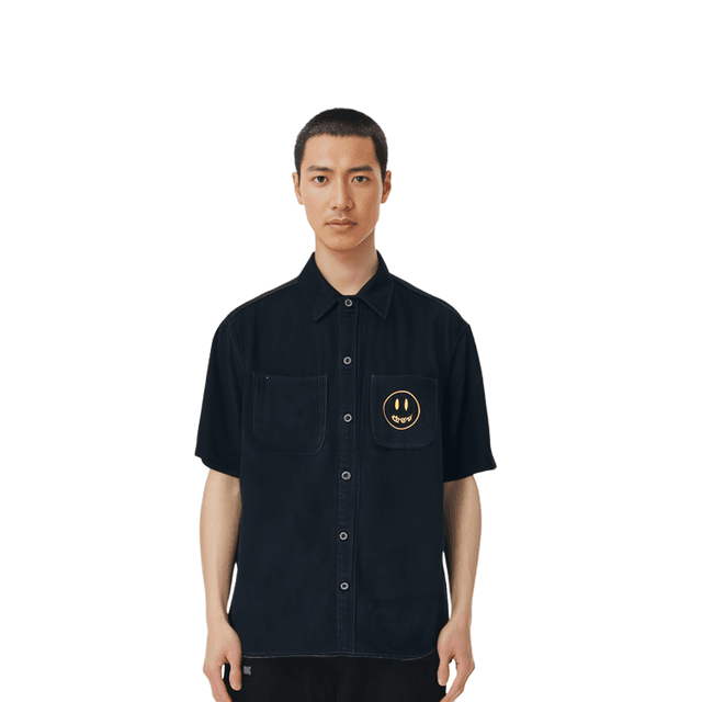 Drew House Corduroy Ss Shirt Black logo