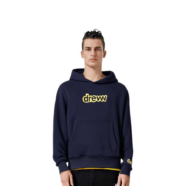 Drew House FW22 Secret Hoodie Dark Navy Logo