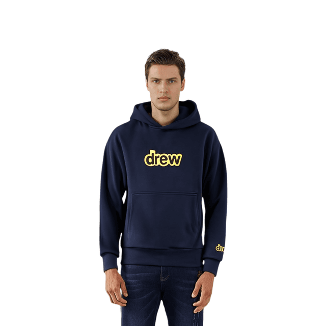 Drew House FW22 Secret Hoodie Dark Navy Logo