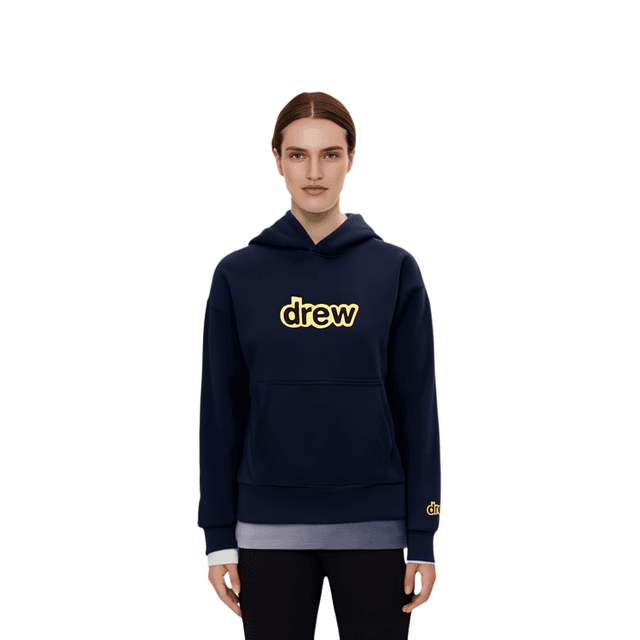 Drew House FW22 Secret Hoodie Dark Navy Logo