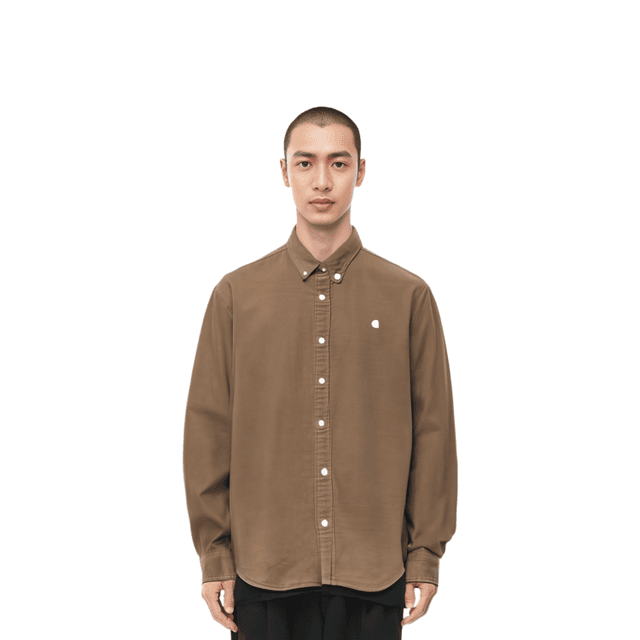 Carhartt WIP SS22 LS Madison Fine Cord Shirt Logo