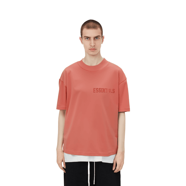 Fear of God Essentials FW22 Ss Tee Coral LogoT