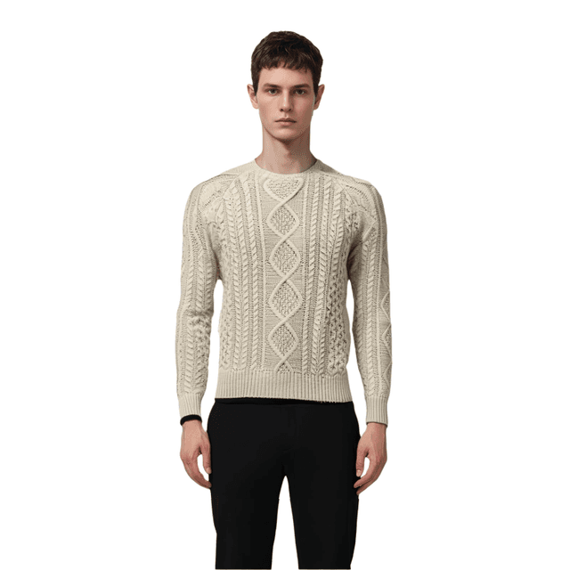 Fear of God Essentials FW22 Cable Knit Egg shell