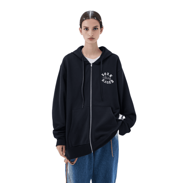 Stussy x BORN x RAISED SS23 Logo ZIP HogoOODIE Logo