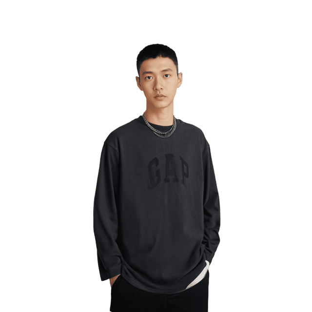 YEEZY X Gap X Balenciaga Dove Longsleeve Tee Washed Black LogoT