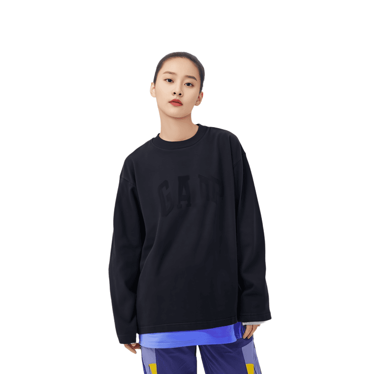 YEEZY X Gap X Balenciaga Dove Longsleeve Tee Washed Black LogoT