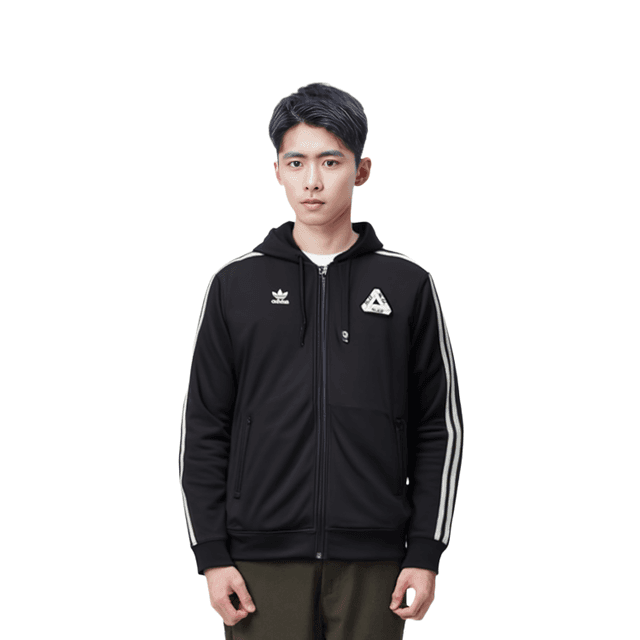 PALACE x adidas Originals Hooded Firebird Track Top Black Logo