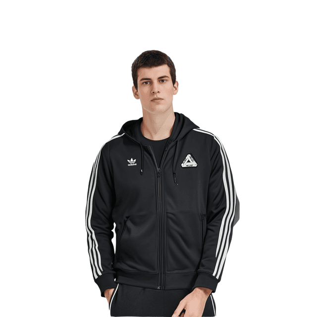 PALACE x adidas Originals Hooded Firebird Track Top Black Logo