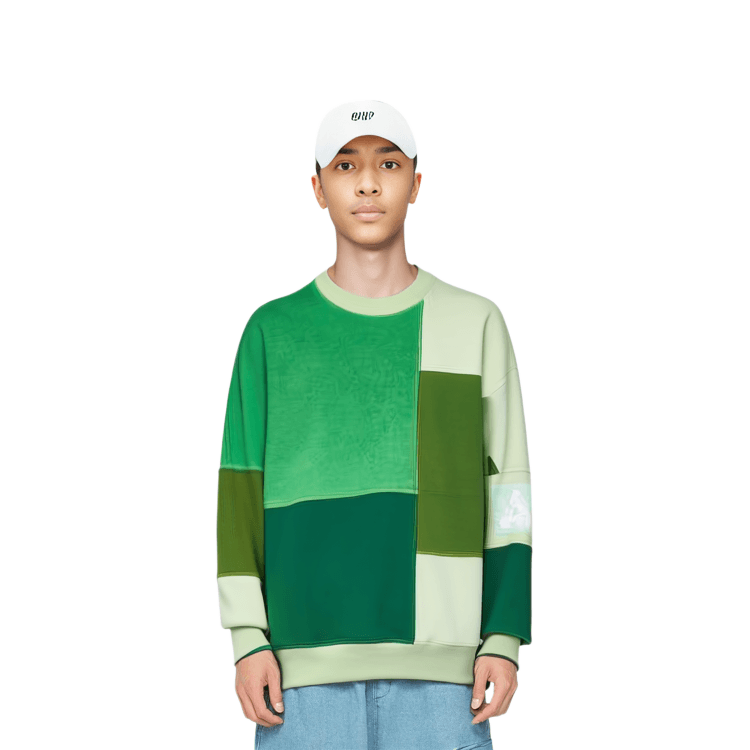 PALACE SS22 Colour Block Crew Greens Logo