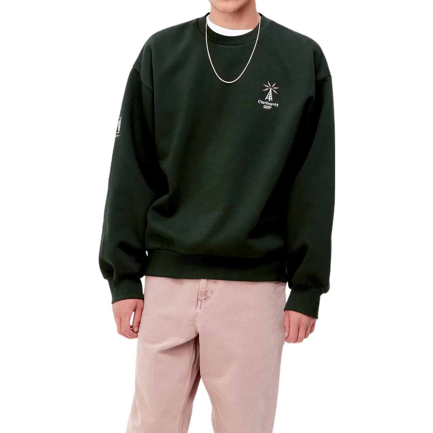 Carhartt WIP FW22 Connect sweatshirt - dark cedar Logo