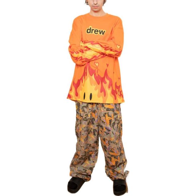 Drew House FW22 Drew House Fire ls Tee T orange