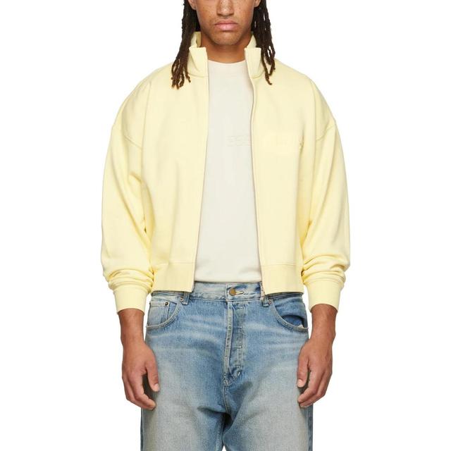 Fear of God Essentials FW22 Yellow Full Zip Jacket Canry Logo