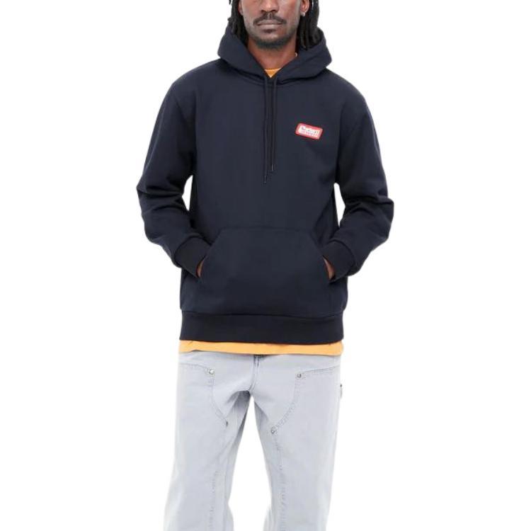 Carhartt WIP FW22 Hooded Freight Services Sweatshirt - Dark Navy Logo