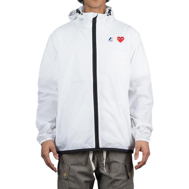 CDG Play x K-Way Zip Jacket White Logo