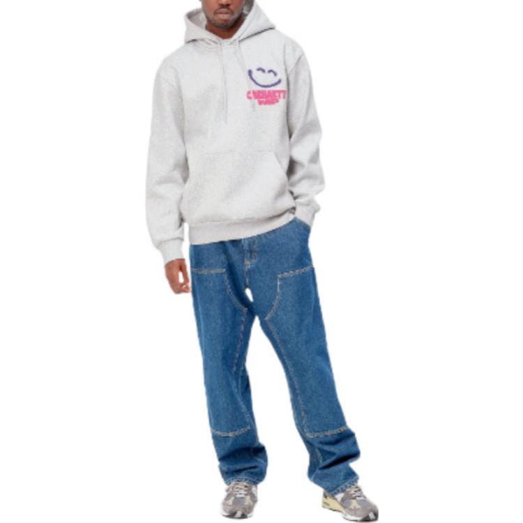 Carhartt WIP FW22 Hooded Happy Script Sweatshirt Ash Heather