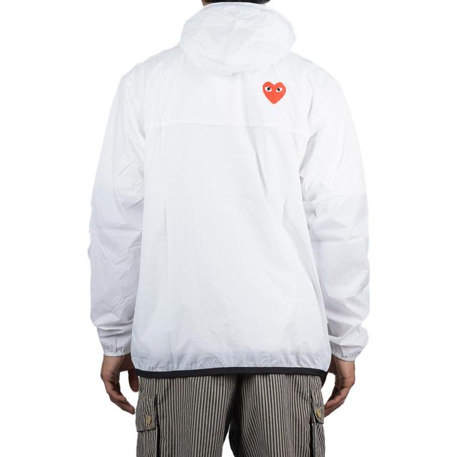 CDG Play x K-Way Zip Jacket White Logo