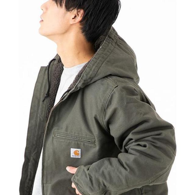 Carhartt 104392-J141 OJ4392 Washed Duck Sherpa-lined Jacket Sierra Jacket Logo-3 RELAXED FIT