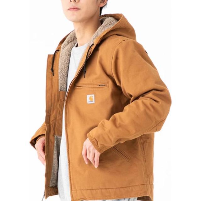 Carhartt 104392-J141 OJ4392 Washed Duck Sherpa-lined Jacket Sierra Jacket Logo-3 RELAXED FIT