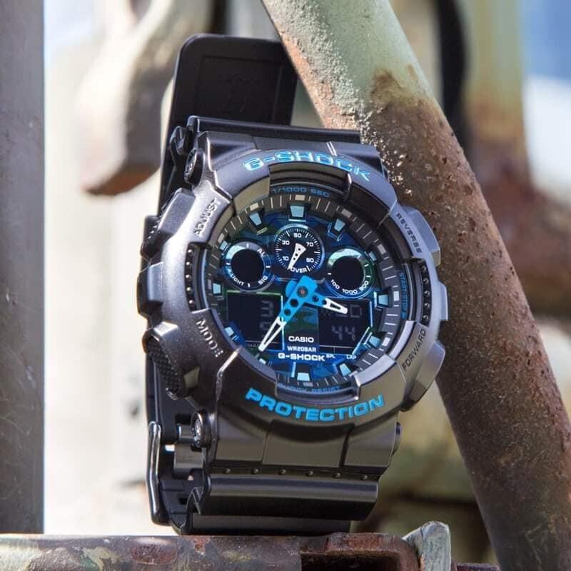 CASIO G-SHOCK COOL BLUE 55*51.2mm GA-100CB-1A