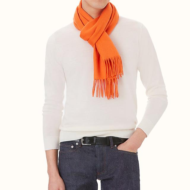 HERMES Unie Brodee mufflerOrange Vif