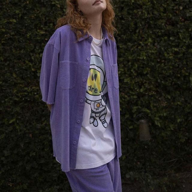 Drew House FW21 Corduroy Ss Shirt Lavender