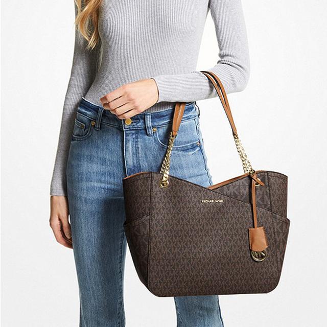 MICHAEL KORS MK Jet Set LOGO Tote