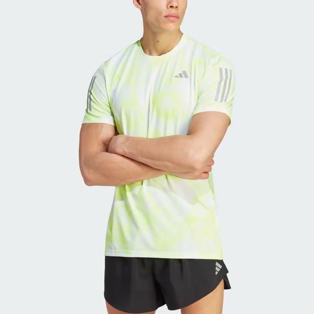 adidas Own The Run Allover Print T-Shirt T