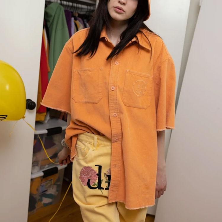 Drew House SS Corduroy Shirt Peach