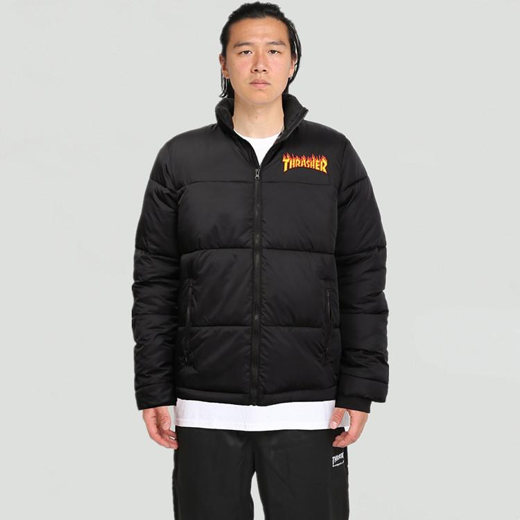 Thrasher Puffer Jacket Logo