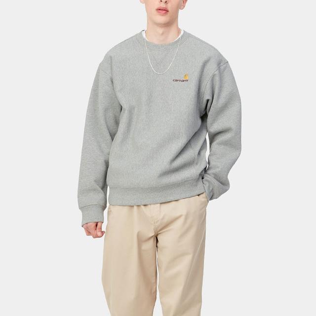 Carhartt WIP American Script Sweatshirt Grey Logo