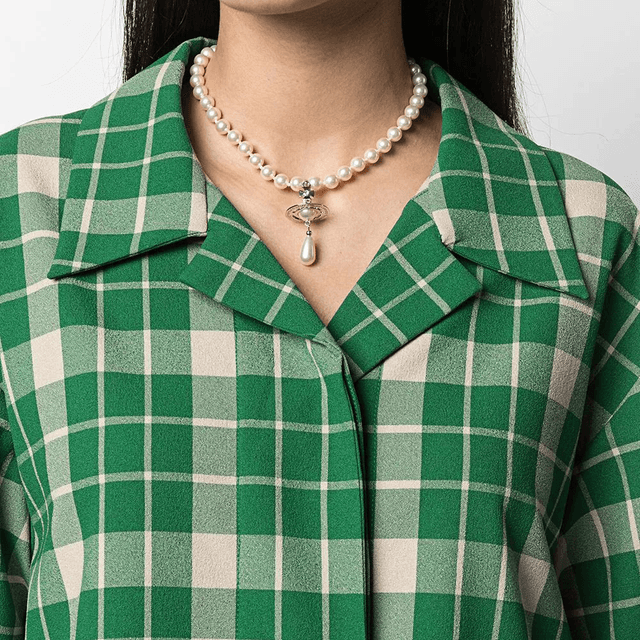 Vivienne Westwood ONE ROW PEARL DROP CHOKER ORB