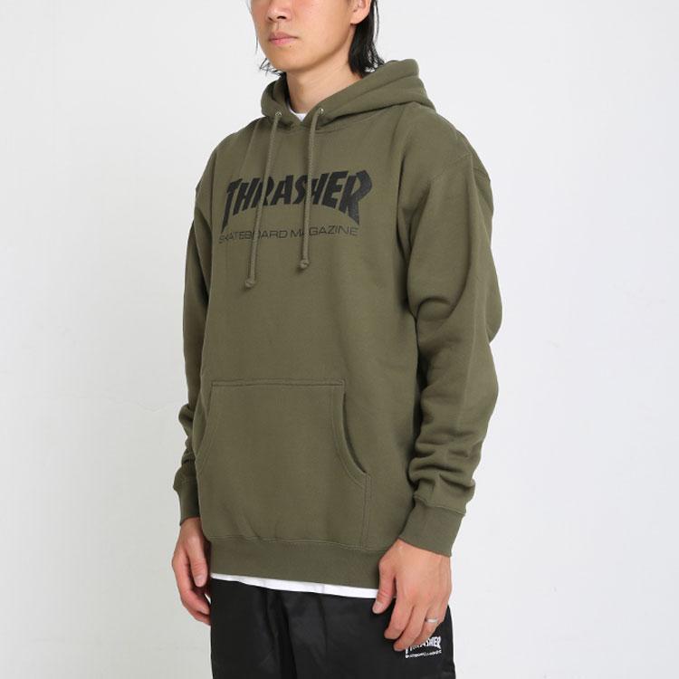 Thrasher Skate Mag Hood (Army) logo