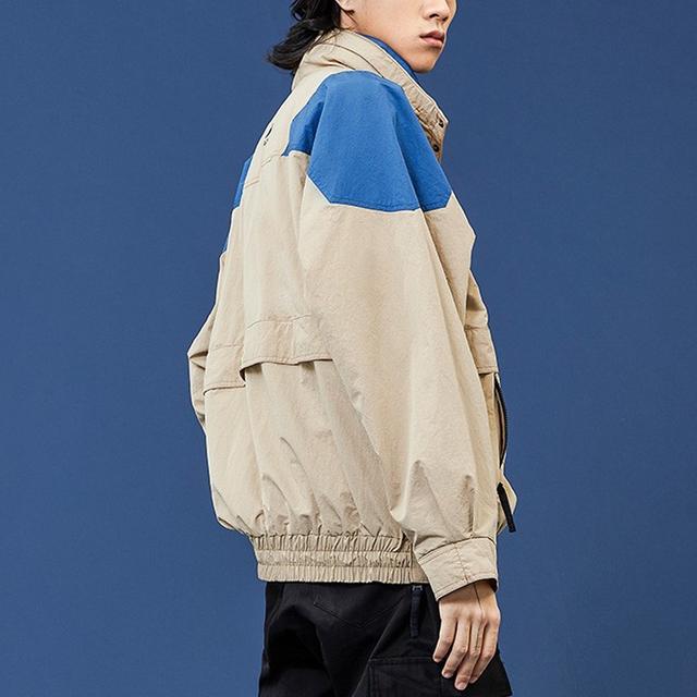 中国李宁 纽约时装周系列同款运动夹克外套 男款 熏香杏色
