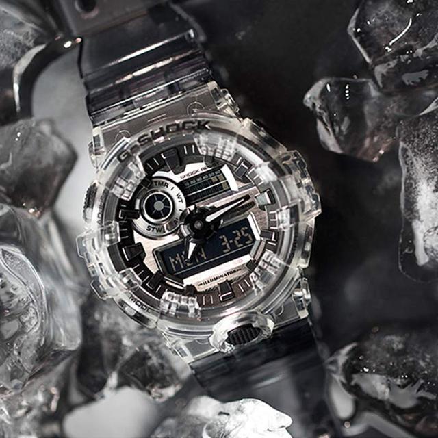 G-SHOCK 1.0 see thru 57.5*53.4mm GA-700SK-1ADR