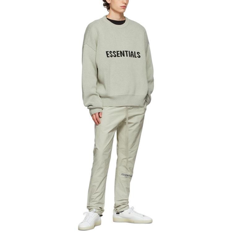 Fear of God Essentials FW21 Knit Pullover Sweater Green Concrete FW21