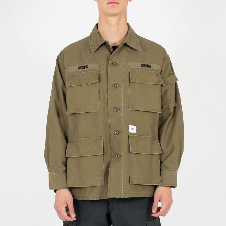 WTAPS Jungle Ls 01 Shirt. Cotton. Satin