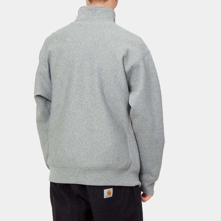 Carhartt WIP Half Zip American Script Sweatshirt Grey