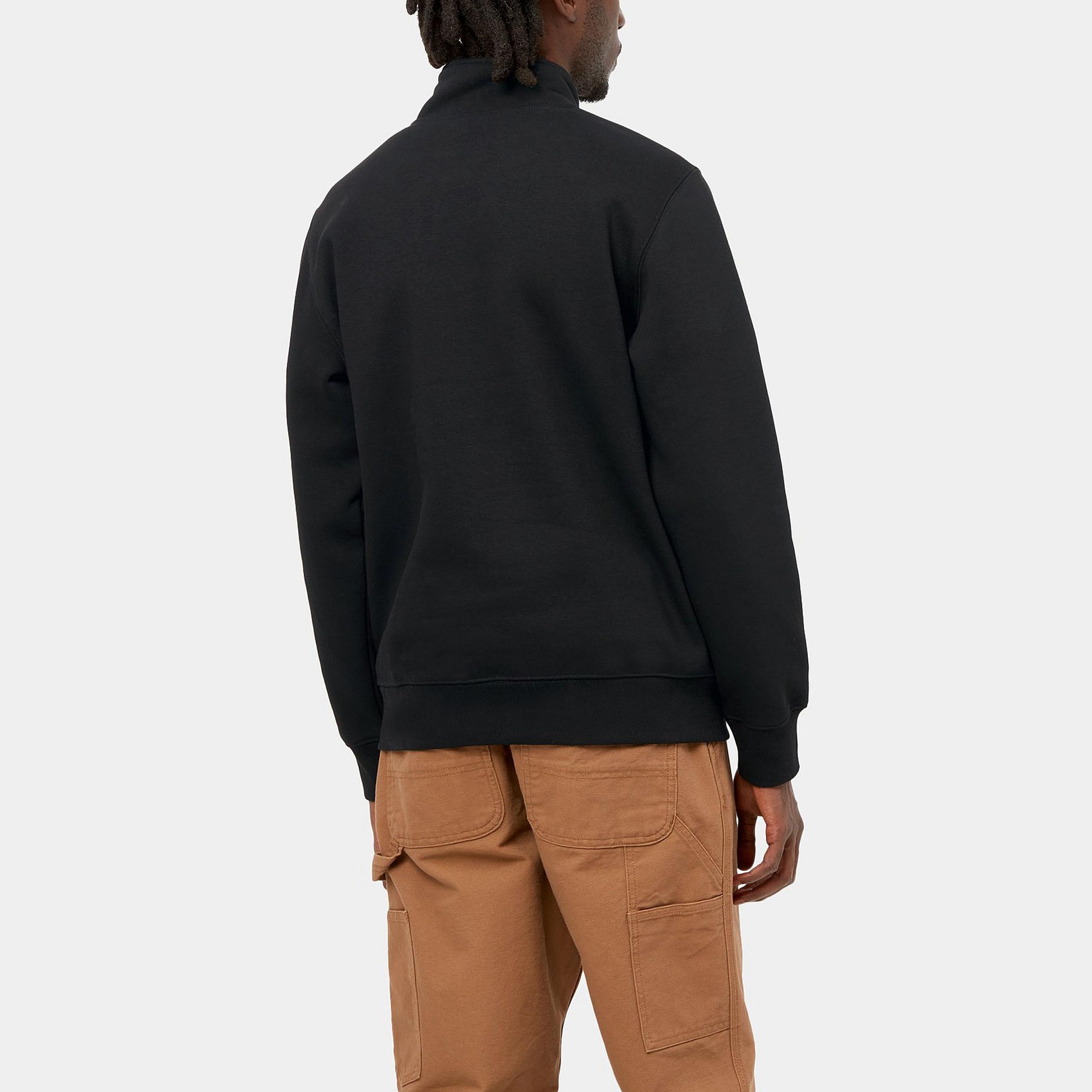 Carhartt WIP Chase Neck Zip Sweatshirt Black