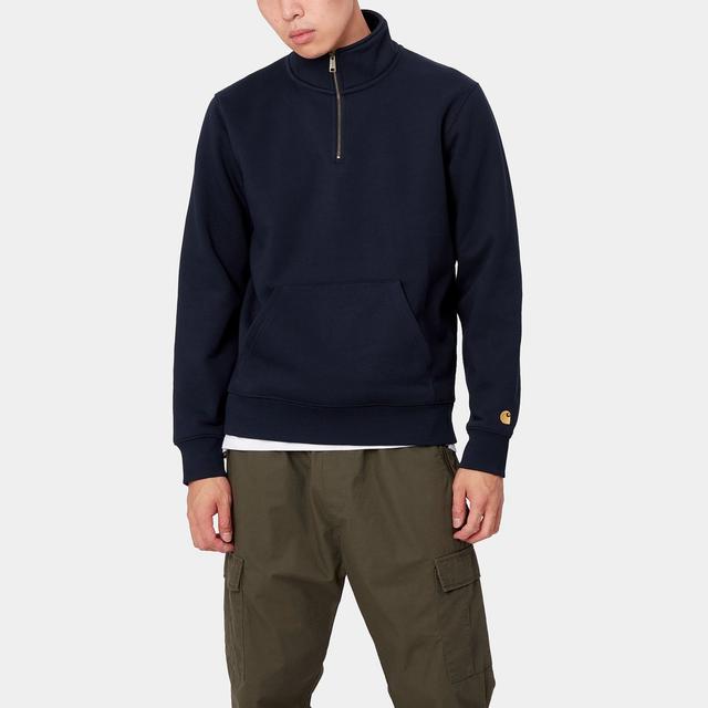 Carhartt WIP Chase Neck Zip Sweatshirt Dark Navy