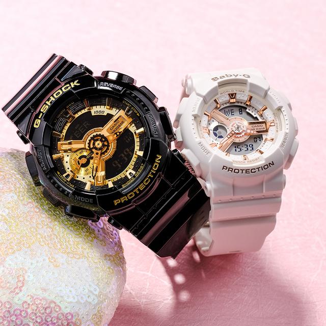 CASIO G-SHOCK x BBC ICECREAM BA-110RG-7APR+GA-110GB-1APR