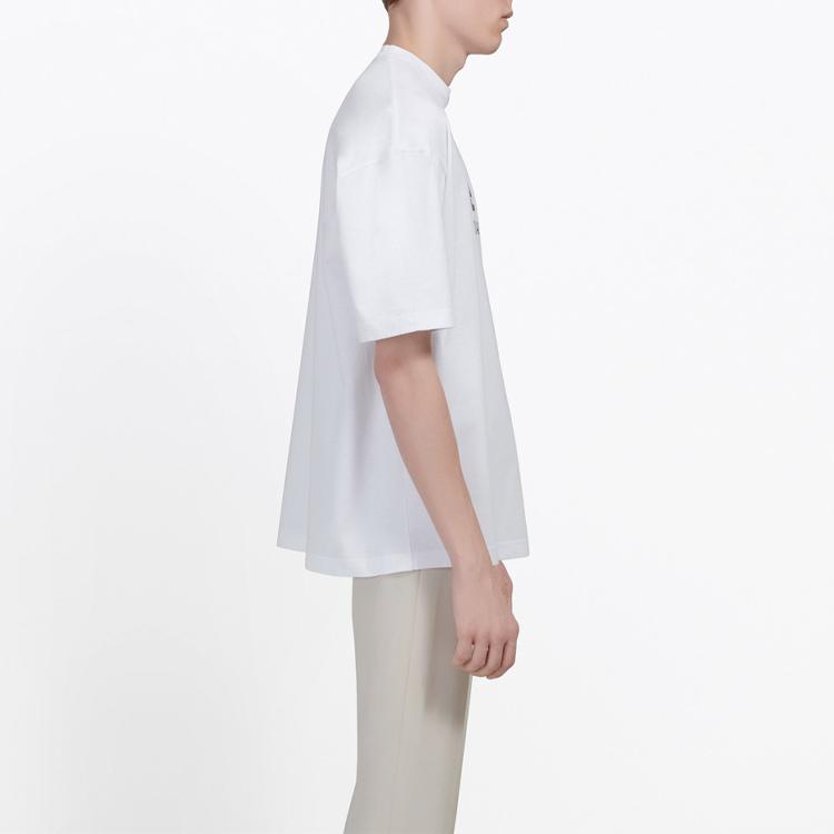 Balenciaga White T-shirt with BB logo logoT