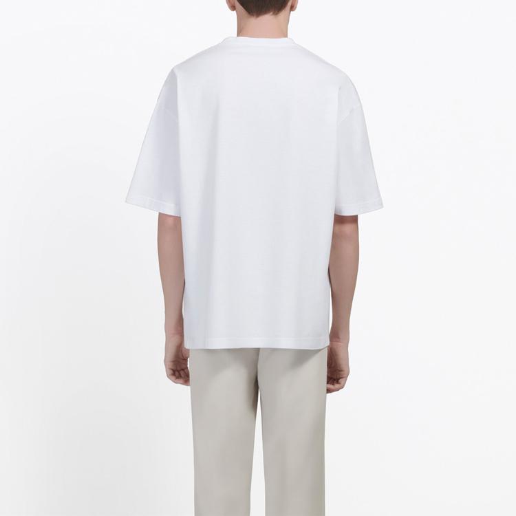 Balenciaga White T-shirt with BB logo logoT