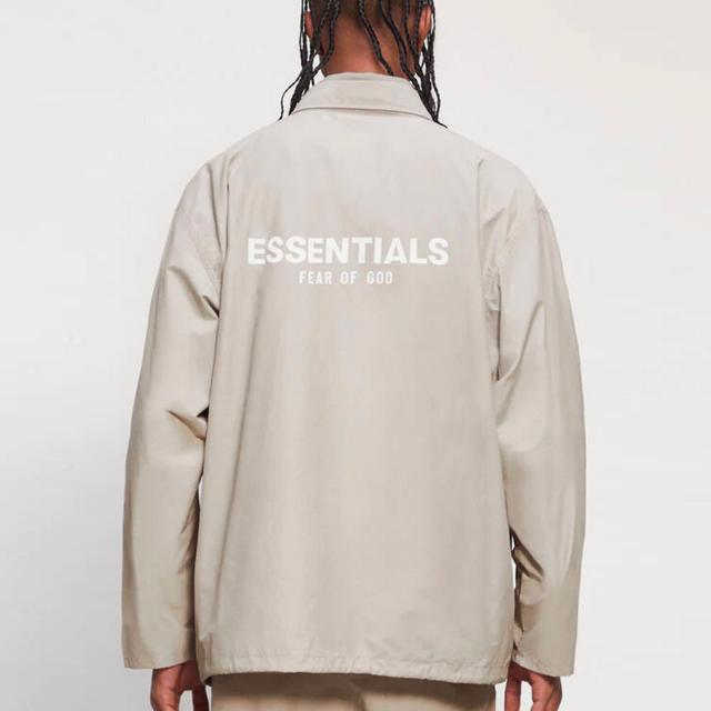 Fear of God Essentials FW20 Coach Jacket Moss Logo