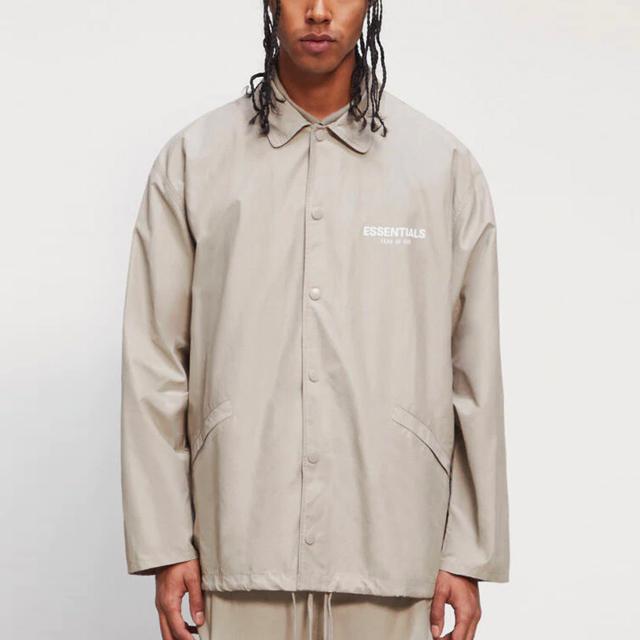 Fear of God Essentials FW20 Coach Jacket Moss Logo