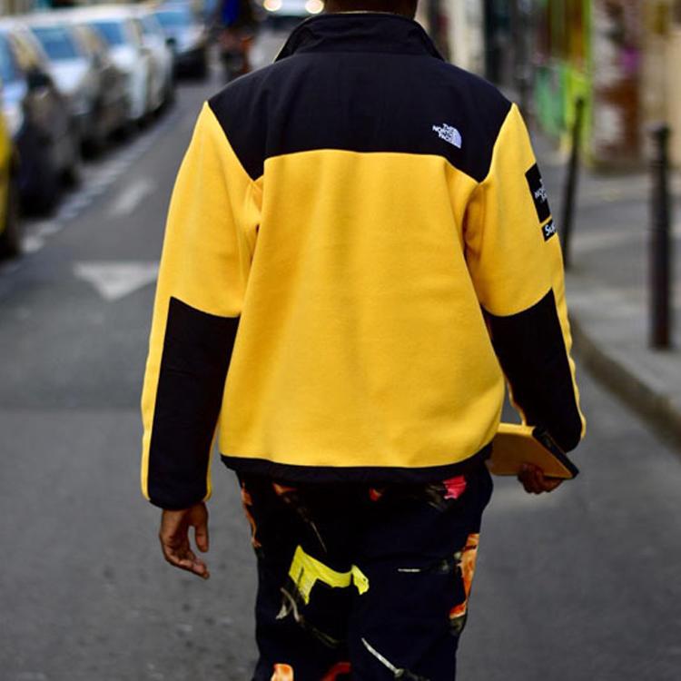 Supreme SS19 x The North Face Arc Logo Denali Fleece Jacket Yellow