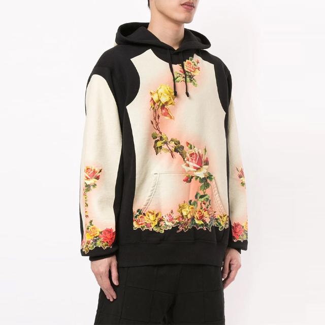 Supreme SS19 x Jean Paul Gaultier Floral Print Hooded Sweatshirt Cardinal