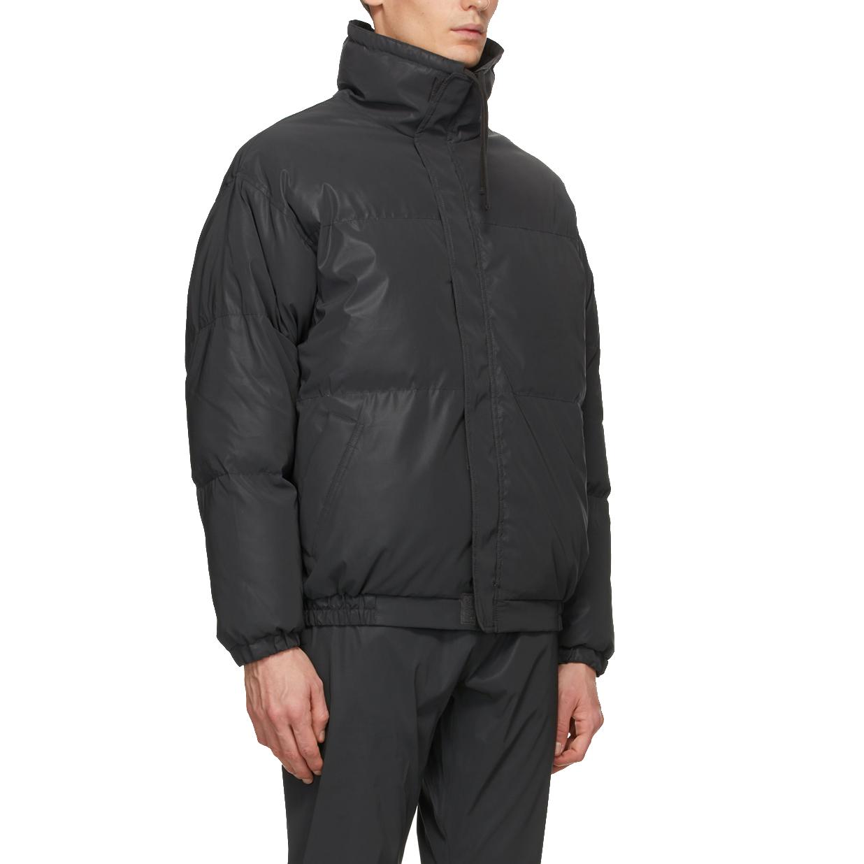 Fear of God Essentials Puffer Jacket Black FW20 Logo