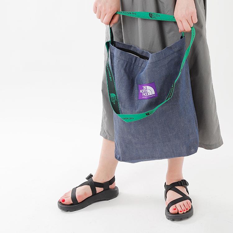 THE NORTH FACE PURPLE LABEL Denim Logo Tape Tote logo TNF