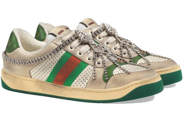 GUCCI Screener Sneaker With Crystals GG